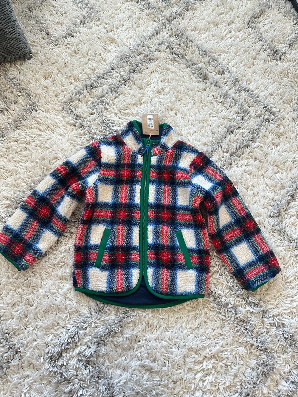 Mini Boden kids boy toddler Cosy Borg Jacket 4-5Y